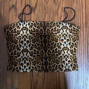 Cheetah print crop top